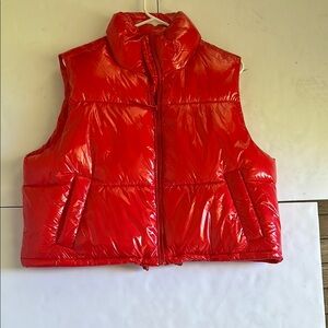 Urban Republic Shiny Red Puffer Vest